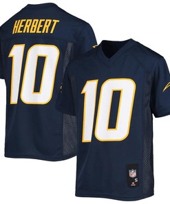Justin Herbert 10 Los Angeles Chargers Youth Player Jersey - Navy