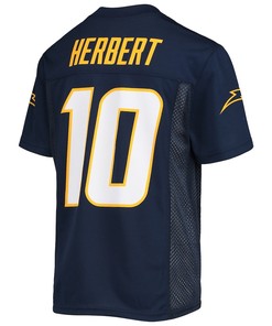 Justin Herbert 10 Los Angeles Chargers Youth Player Jersey - Navy