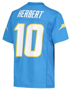 Justin Herbert 10 Los Angeles Chargers Youth Player Jersey - Powder Blue