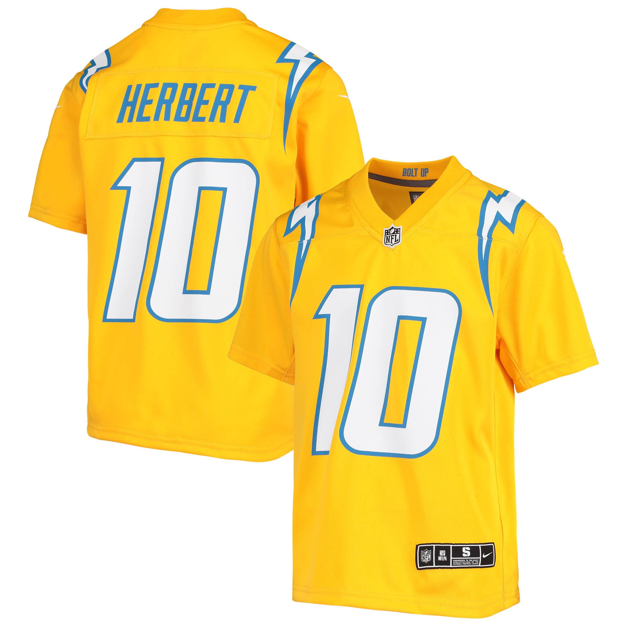 Justin Herbert Los Angeles Chargers Inverted Team Game Jersey - Gold Nfl