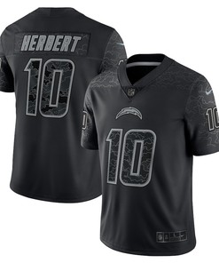 Justin Herbert Los Angeles Chargers RFLCTV Limited Jersey - Black