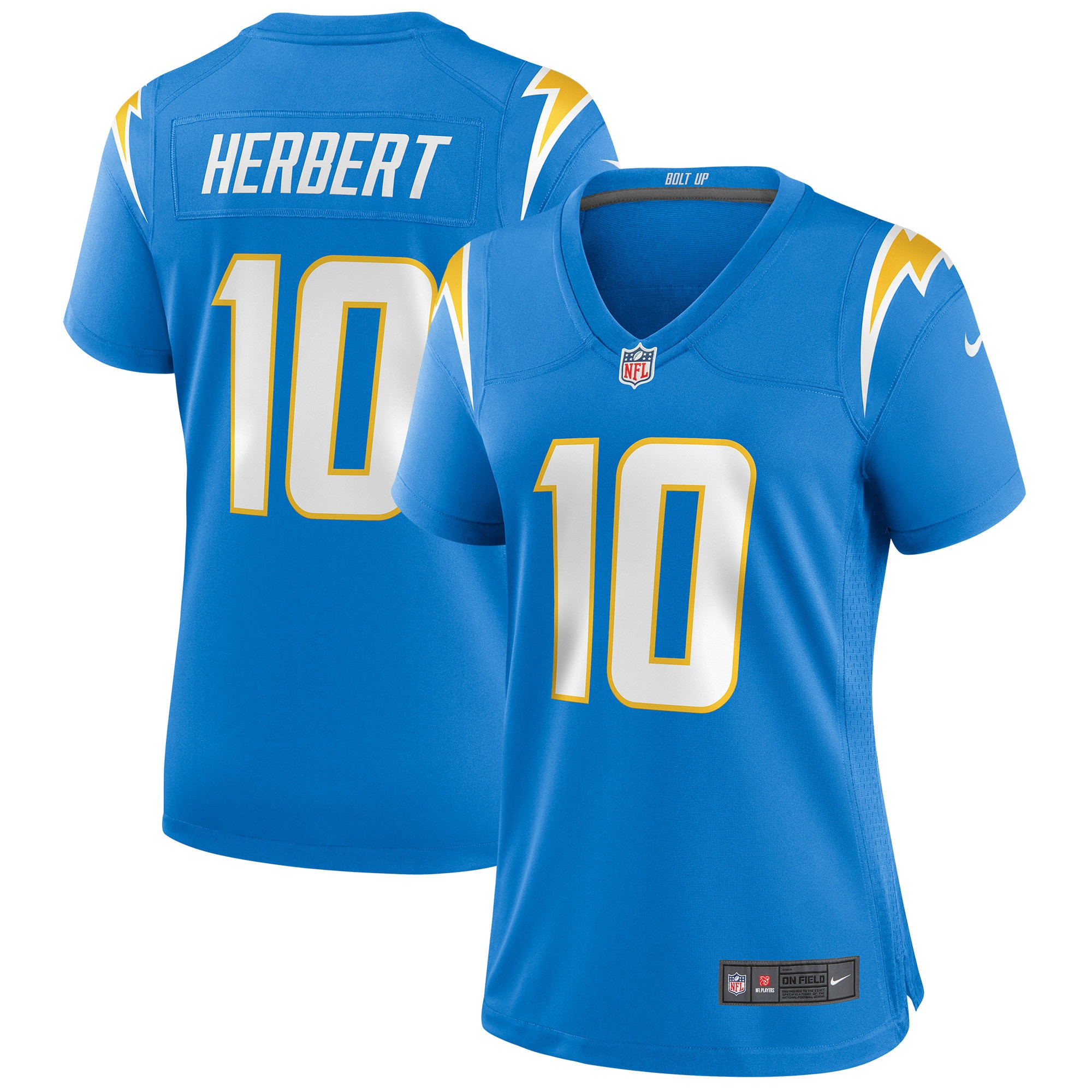 Justin Herbert Los Angeles Chargers Womens Game Jersey Powder Blue Nfl
