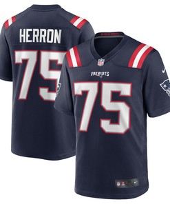 Justin Herron New England Patriots Team Game Jersey - Navy Nfl