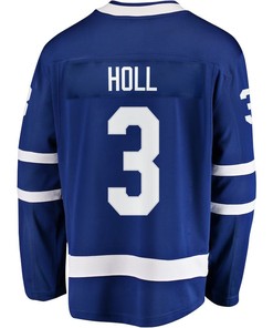 Justin Holl 3 Toronto Maple Leafs Stanley Cup 2023 Playoffs Patch Home Breakaway Men Jersey - Blue