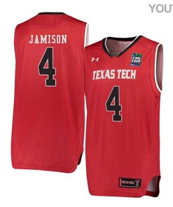 Justin Jamison 4 Texas Tech Red Raiders Basketball Youth Jersey - Red