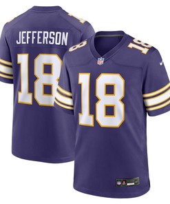 Justin Jefferson 18 Minnesota Vikings Classic Game Men Jersey - Purple