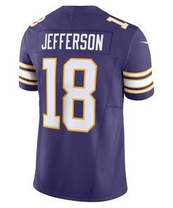 Justin Jefferson 18 Minnesota Vikings Classic Vapor F.U.S.E. Limited Men Jersey - Purple