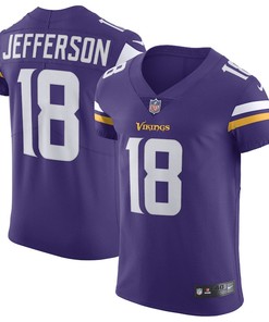 Justin Jefferson 18 Minnesota Vikings Home Vapor Elite Jersey - Purple