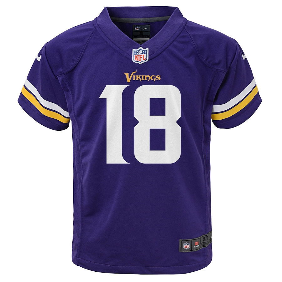 Justin Jefferson 18 Minnesota Vikings Preschool Game Jersey - Purple