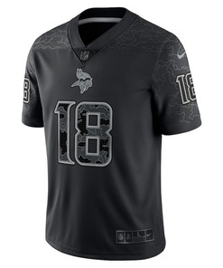 Justin Jefferson 18 Minnesota Vikings RFLCTV Limited Jersey - Black