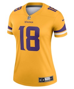 Justin Jefferson 18 Minnesota Vikings Women's Inverted Legend Jersey - Gold