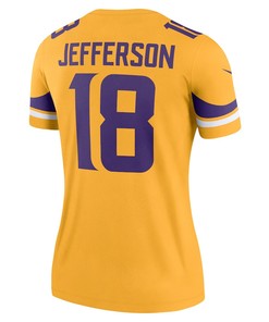 Justin Jefferson 18 Minnesota Vikings Women's Inverted Legend Jersey - Gold