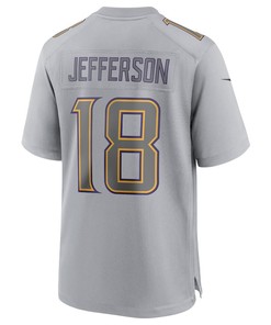 Justin Jefferson Minnesota Vikings Atmosphere Fashion Game Jersey - Gray
