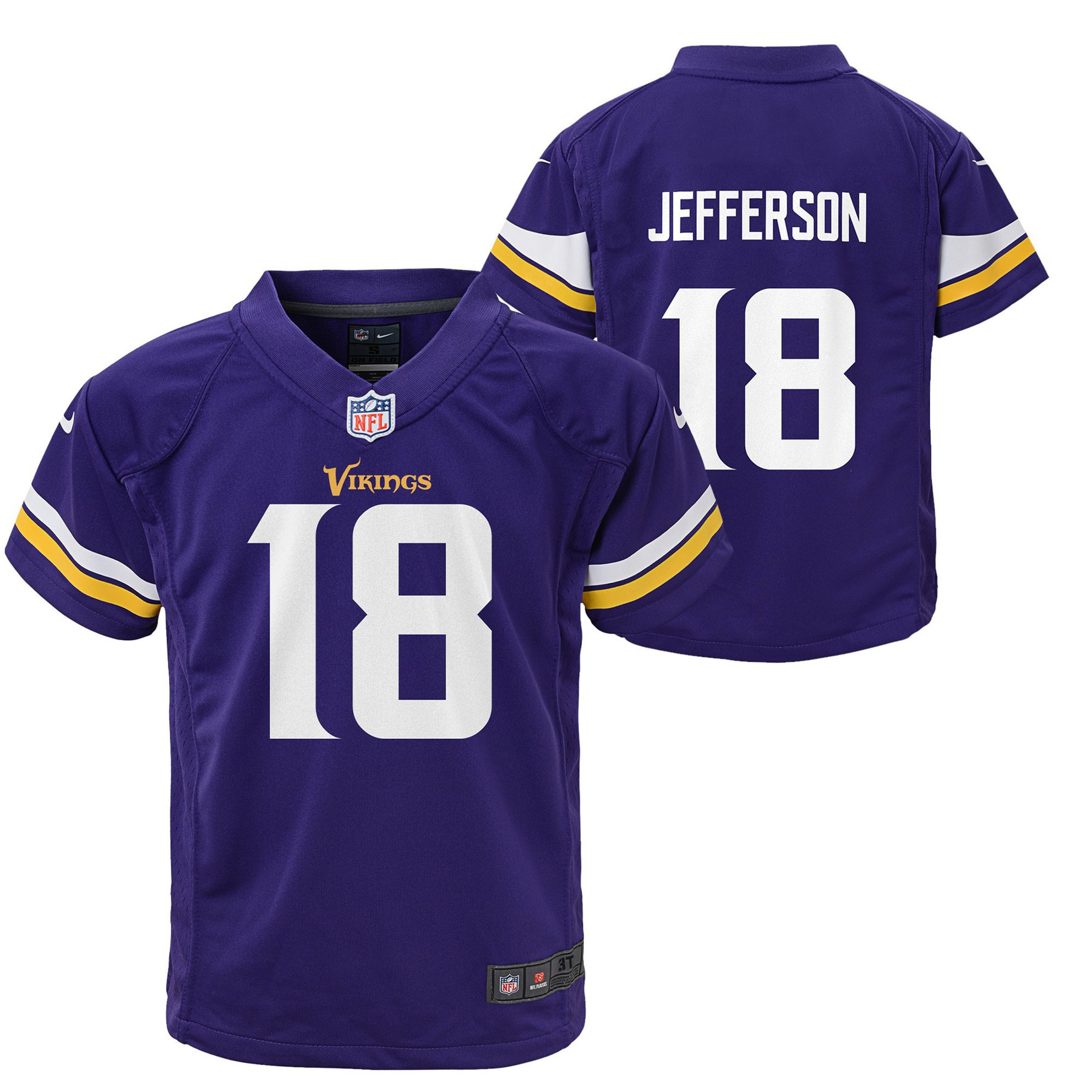 Justin Jefferson Minnesota Vikings Preschool Game Jersey Purple Nfl
