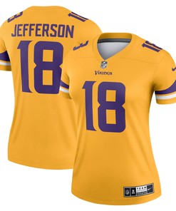 Justin Jefferson Minnesota Vikings Womens Inverted Legend Jersey - Gold Nfl