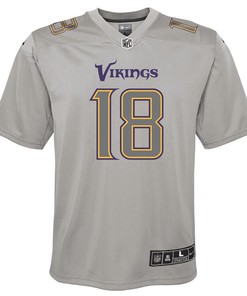 Justin Jefferson Minnesota Vikings Youth Atmosphere Game Jersey - Gray