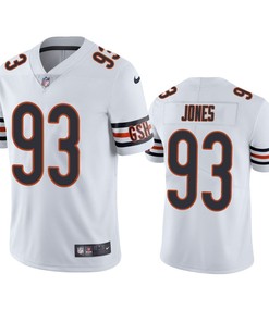 Justin Jones 93 Chicago Bears White Vapor Limited Jersey