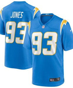 Justin Jones Los Angeles Chargers Game Jersey - Powder Blue Nfl