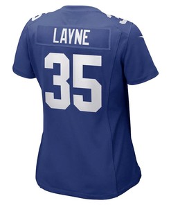 Justin Layne New York Giants Women's Game Player Jersey - Royal
