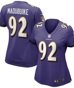 Justin Madubuike 92 Baltimore Ravens Women's Game Jersey - Purple