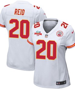Justin Reid 20 Kansas City Chiefs Super Bowl LVII Champions 3 Stars Women Game Jersey - White