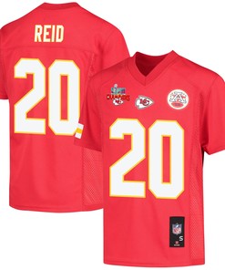 Justin Reid 20 Kansas City Chiefs Super Bowl LVII Champions 3 Stars Youth Game Jersey - Red