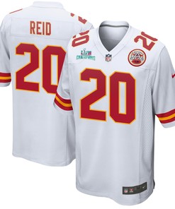 Justin Reid 20 Kansas City Chiefs Super Bowl LVII Champions Men Game Jersey - White