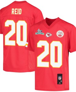 Justin Reid 20 Kansas City Chiefs Super Bowl LVII Champions Youth Game Jersey - Red