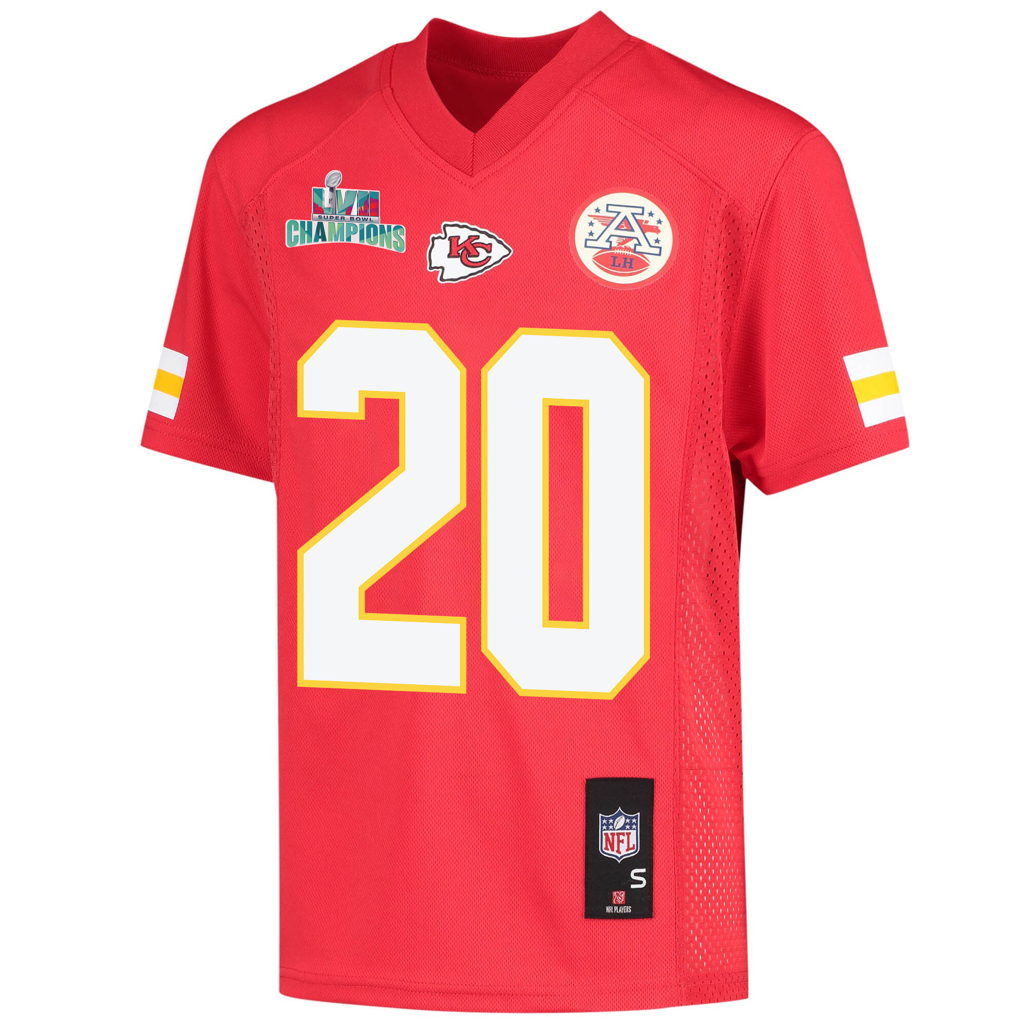 Justin Reid 20 Kansas City Chiefs Super Bowl LVII Champions Youth Game Jersey - Red