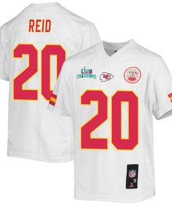 Justin Reid 20 Kansas City Chiefs Super Bowl LVII Champions Youth Game Jersey - White