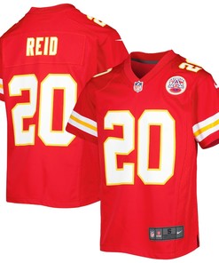 Justin Reid 20 Kansas City Chiefs Youth Game Jersey - Red