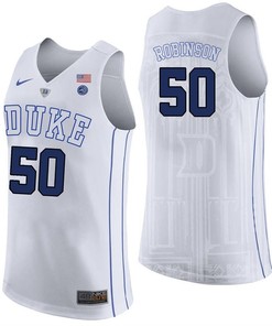 Justin Robinson 50 Duke Blue Devils College Basketball Player Performance Men Jersey - White