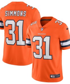Justin Simmons 31 Denver Broncos Alternate Vapor Limited Jersey - Orange
