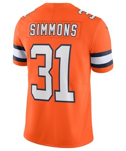Justin Simmons 31 Denver Broncos Alternate Vapor Limited Jersey - Orange