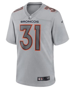Justin Simmons 31 Denver Broncos Men Atmosphere Fashion Game Jersey - Gray