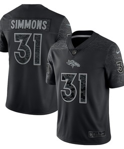 Justin Simmons 31 Denver Broncos RFLCTV Limited Jersey - Black