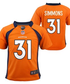 Justin Simmons 31 Denver Broncos Toddler Game Jersey - Orange
