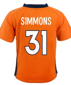 Justin Simmons 31 Denver Broncos Toddler Game Jersey - Orange