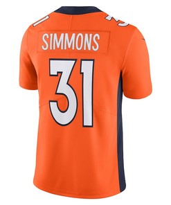 Justin Simmons 31 Denver Broncos Vapor Limited Jersey - Orange