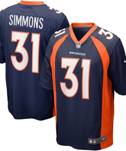 Justin Simmons Denver Broncos Alternate Game Jersey Navy Nfl