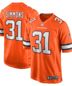 Justin Simmons Denver Broncos Alternate Game Jersey Orange Nfl