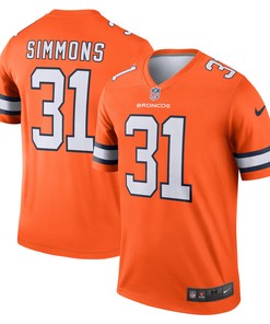 Justin Simmons Denver Broncos Alternate Legend Jersey - Orange Nfl