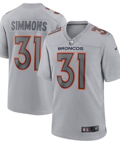 Justin Simmons Denver Broncos Atmosphere Fashion Game Jersey - Gray Nfl