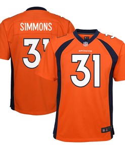 Justin Simmons Denver Broncos Game Jersey - Orange Nfl