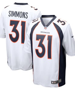 Justin Simmons Denver Broncos Game Jersey - White Nfl
