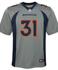 Justin Simmons Denver Broncos Youth Inverted Game Jersey - Gray