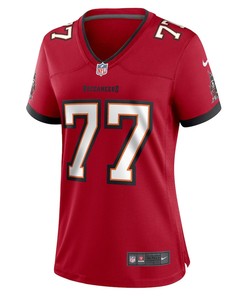 Justin Skule 77 Tampa Bay Buccaneers Women's Home Game Player Jersey - Red