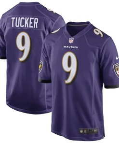 Justin Tucker 9 Baltimore Ravens Game Jersey - Purple
