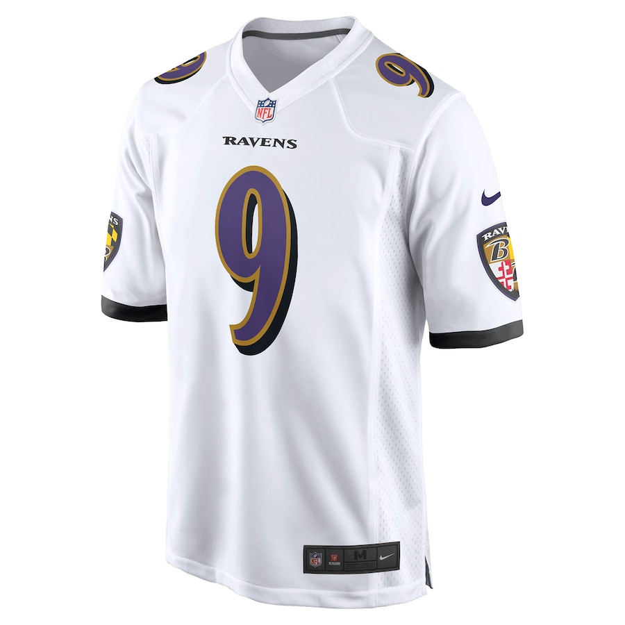 Justin Tucker 9 Baltimore Ravens Game Jersey - White