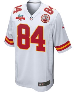 Justin Watson 84 Kansas City Chiefs Super Bowl LVII Champions 3 Stars Men Game Jersey - White